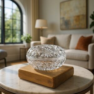 Elegant Crystal Decorative Bowl